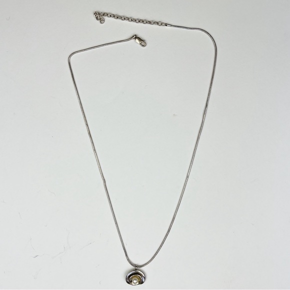 RED ENVELOPE sterling Silver and Pearl Petal Necklace and Earrings Set - Picture 9 of 14